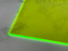 Load image into Gallery viewer, Neon Green Acrylic Sheets - 11.75" x 19"