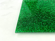 Load image into Gallery viewer, Green Glitter Acrylic Sheets - 11.75" x 19"