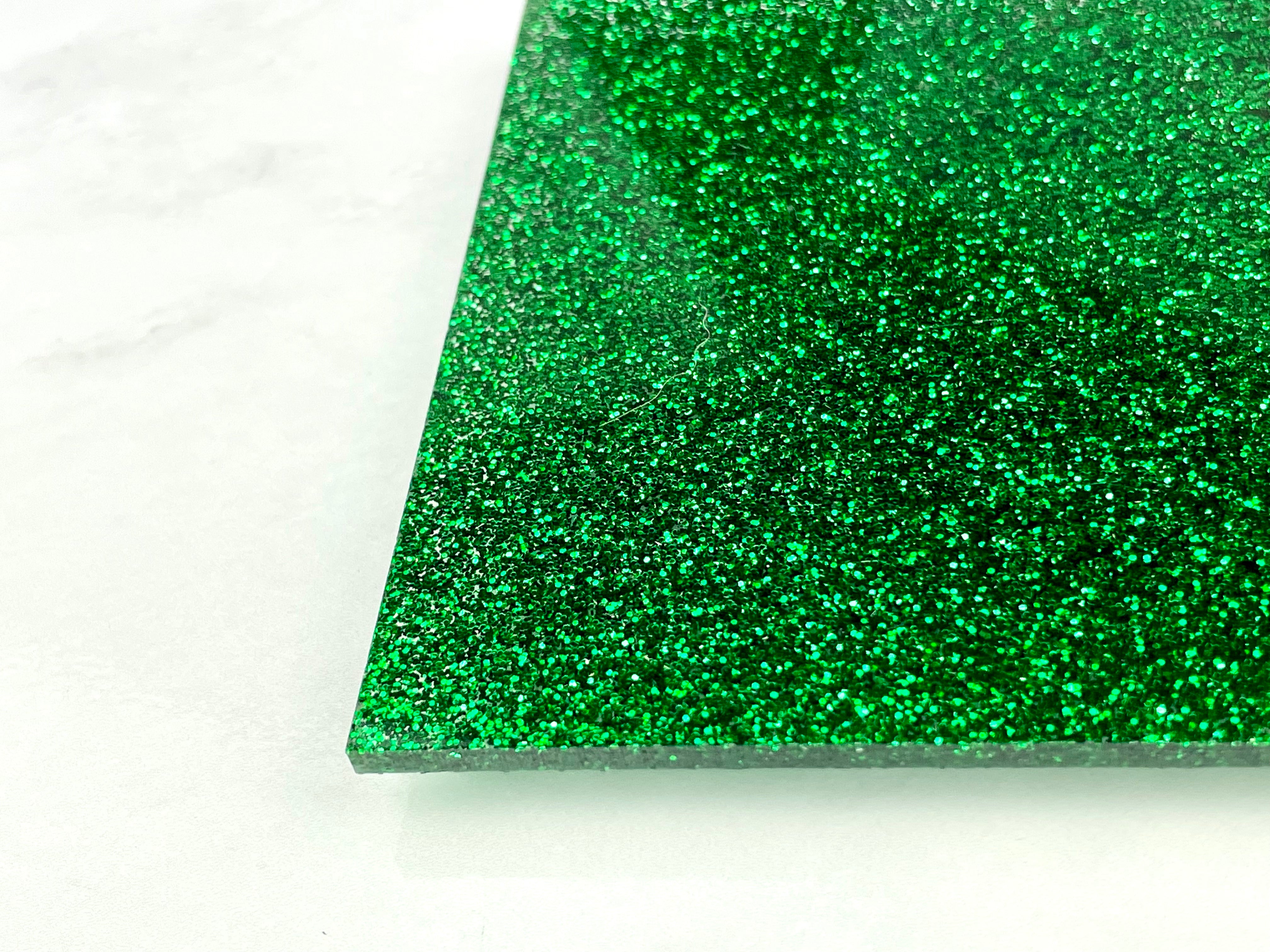 Green Glitter Acrylic Sheets - 11.75 x 19 – OPC Plastics