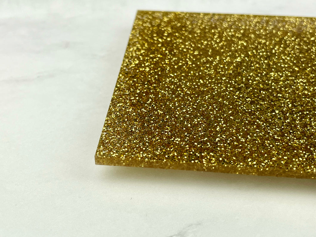 Gold Glitter Acrylic Sheets - 11.75