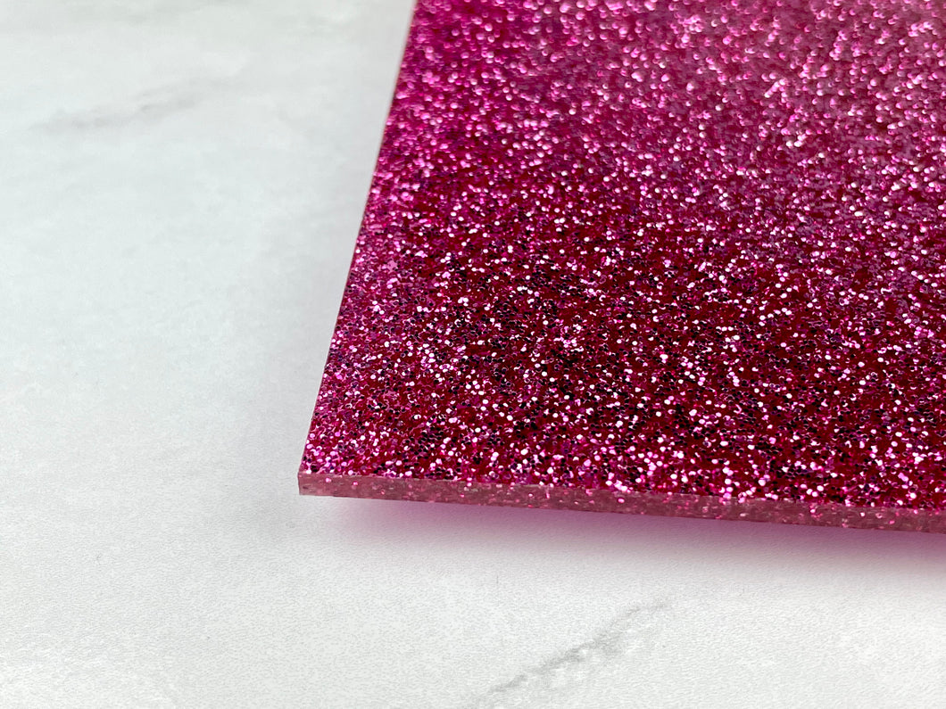 Pink Glitter Acrylic Sheets - 11.75 x 19 – OPC Plastics
