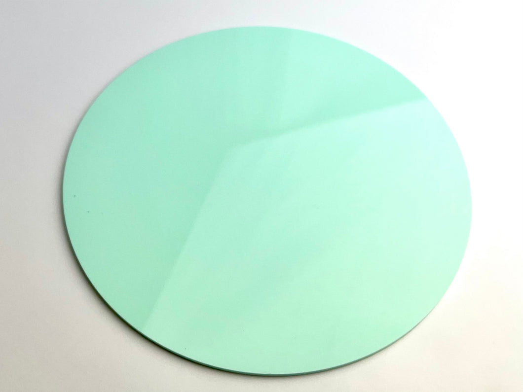 Pastel Sea Holly Aqua Acrylic Circle Blank Sheets