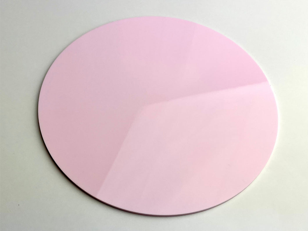 Pastel Tulip Pink Acrylic Circle Blank Sheets